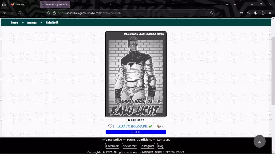 La présentation de la bande dessinée.